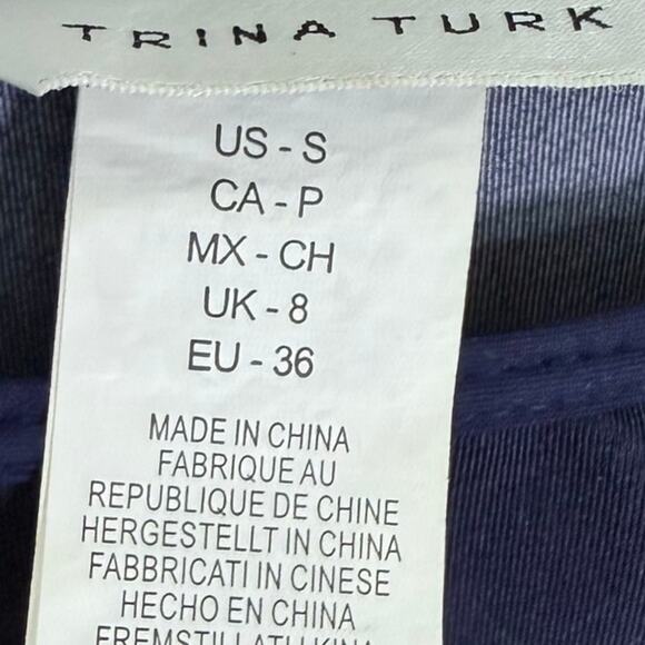 Trina Turk Floral Tunic Swim Cover-Up 3/4 Sleeves Mini Dress Size Small Colorful - Picture 7 of 12